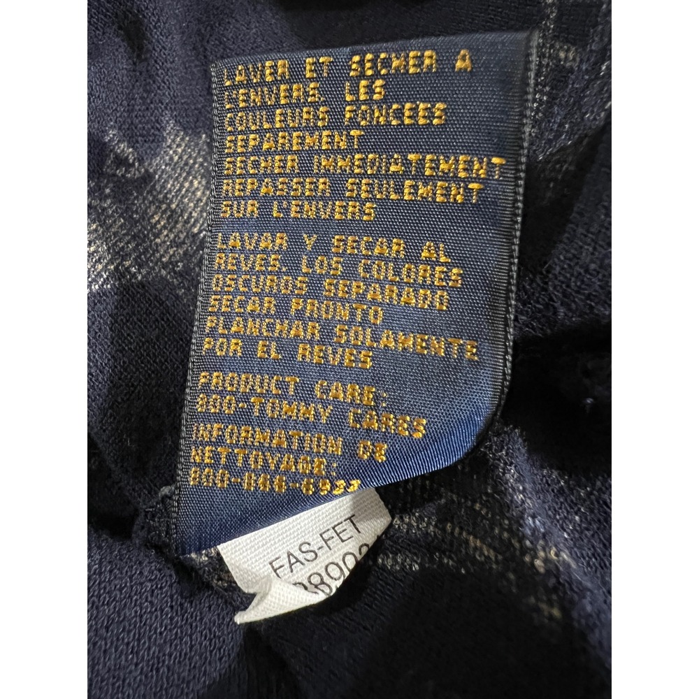 Vintage Tommy Hilfiger Golf Men Polo Shirt Navy Beach Chairs Print Short Sleeve - Picture 11 of 16